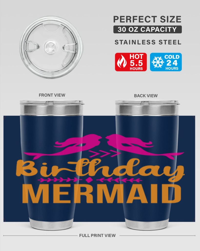 Birthday Mermaid 69#- mermaid- Tumbler