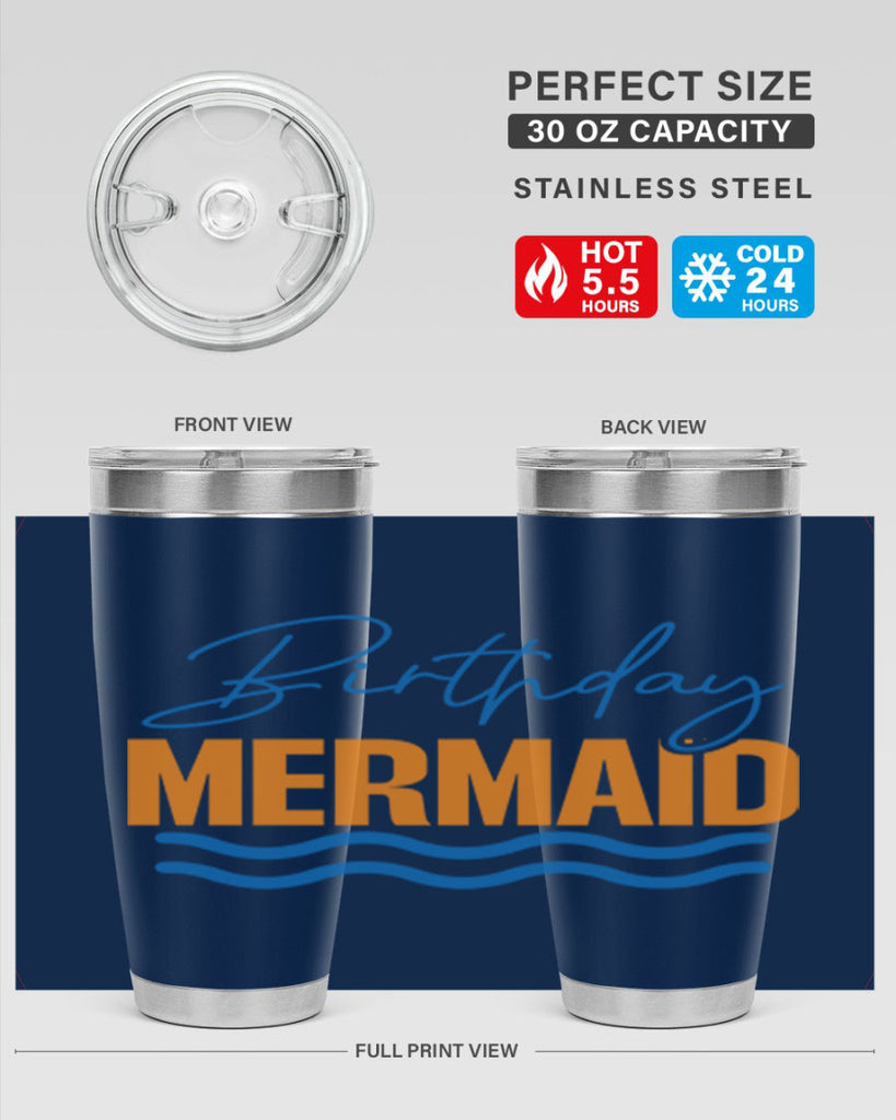 Birthday Mermaid 73#- mermaid- Tumbler