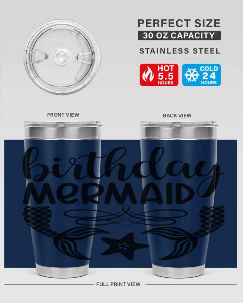 Birthday mermaid 76#- mermaid- Tumbler