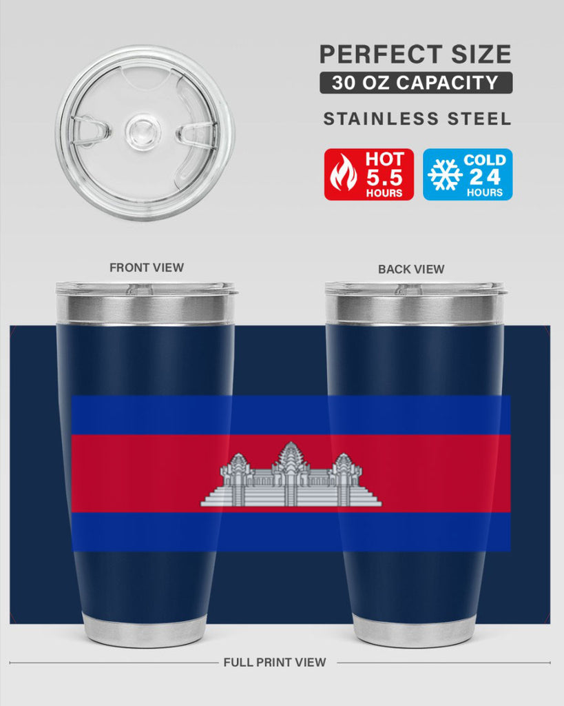 Cambodia 168#- world flags- Tumbler