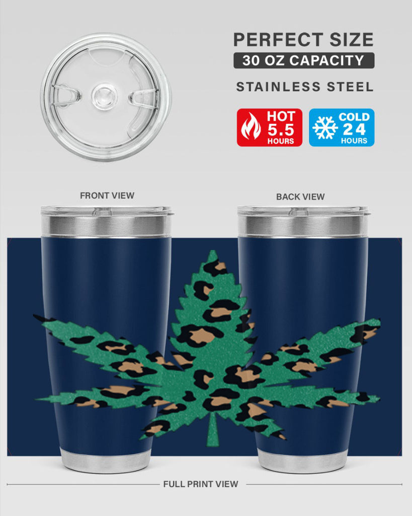 Cannabis Leopard Print 54#- marijuana- Tumbler