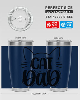 Cat Dad Style 81#- cat- Tumbler