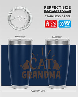 Cat Grandma Style 4#- cat- Tumbler