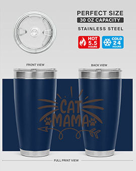 Cat Mama Style 5#- cat- Tumbler