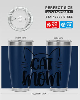 Cat Mom Style 85#- cat- Tumbler