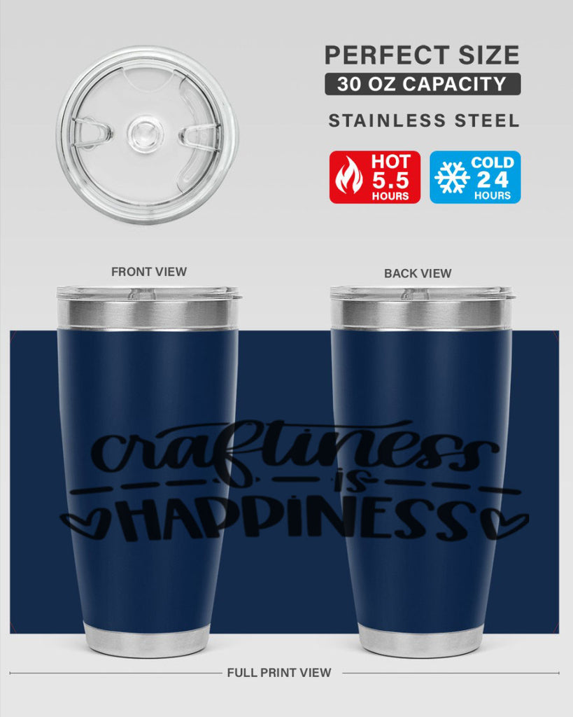 Craftiness Is Happiness 35#- crafting- Tumbler