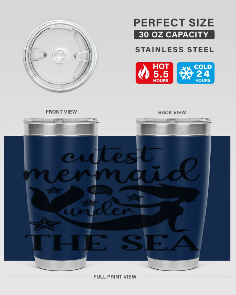 Cutest mermaid under the sea 110#- mermaid- Tumbler