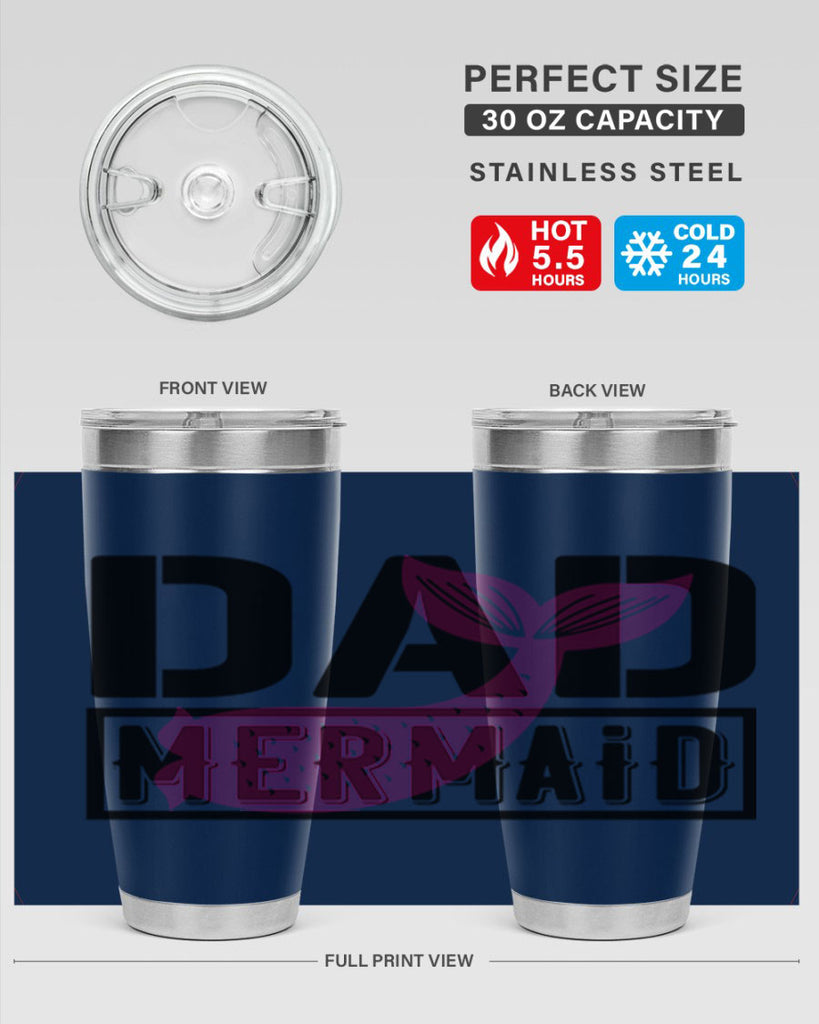 Dad mermaid 111#- mermaid- Tumbler