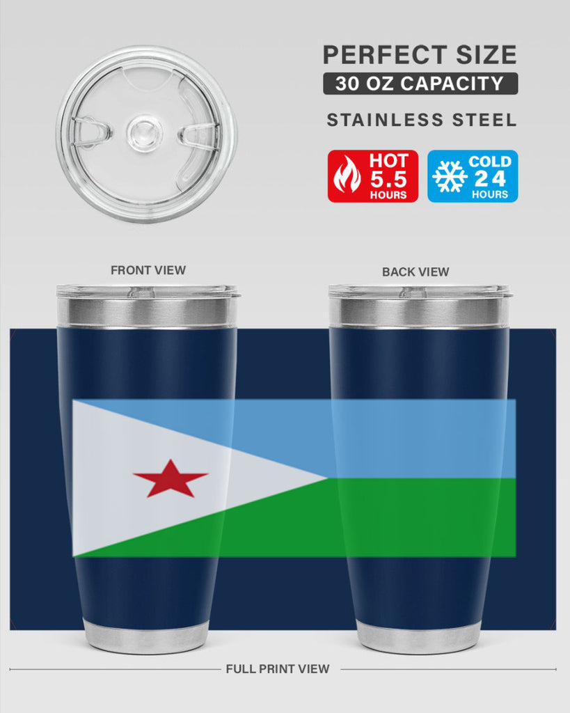 Djibouti 150#- world flags- Tumbler