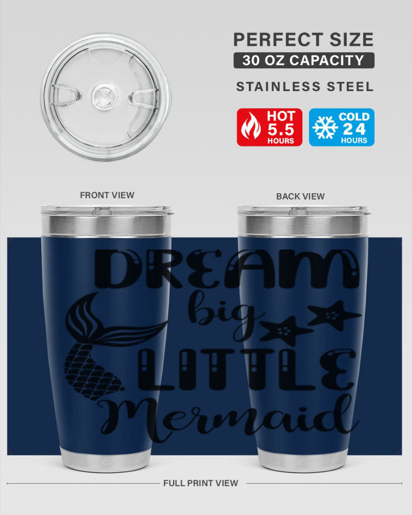 Dream big little Mermaid 131#- mermaid- Tumbler
