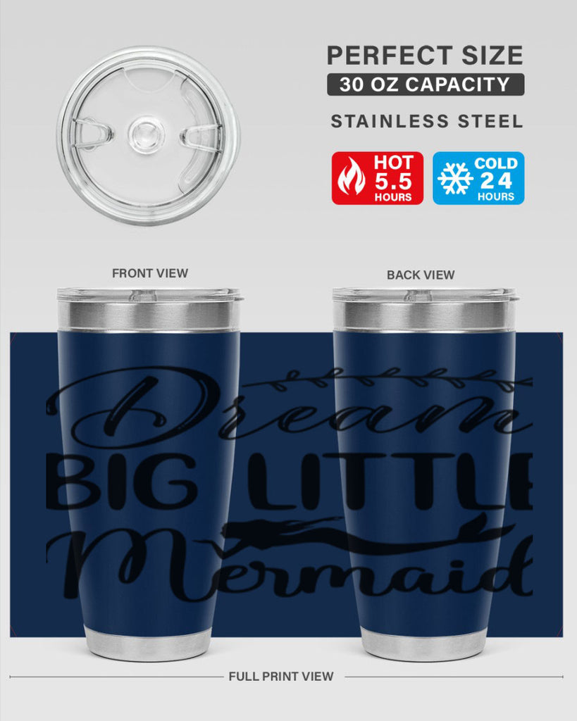 Dream big little mermaid 125#- mermaid- Tumbler
