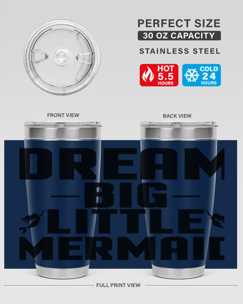Dream big little mermaid 132#- mermaid- Tumbler