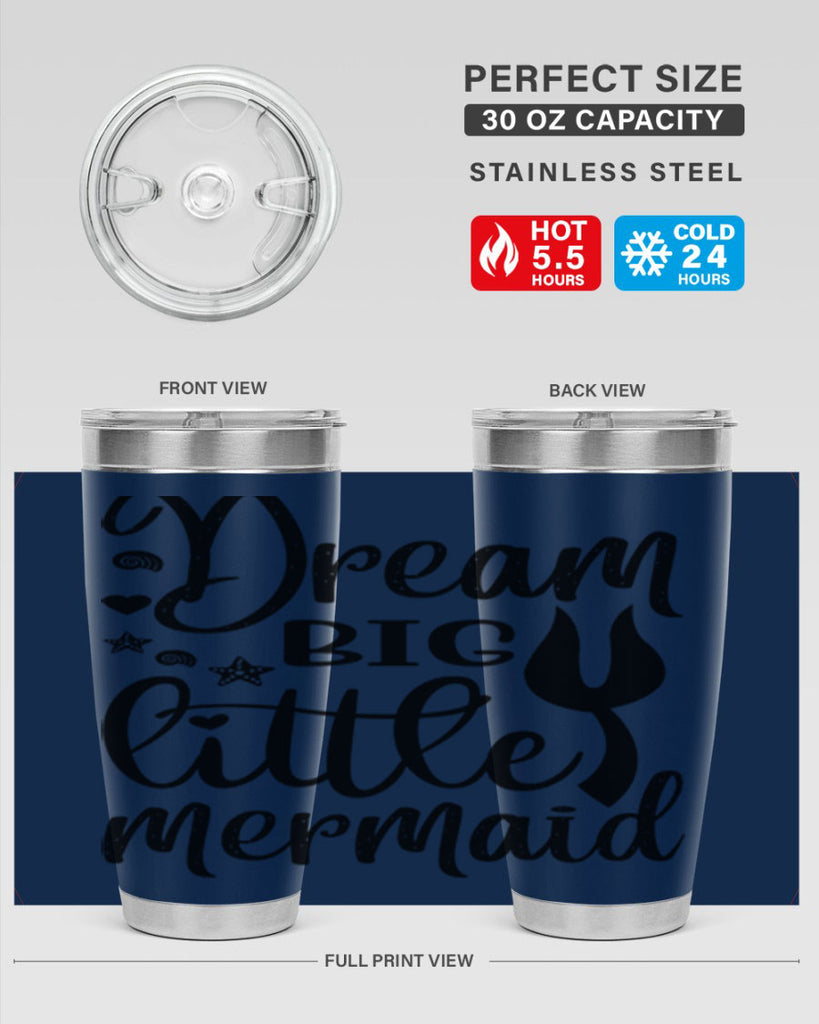 Dream big little mermaid 136#- mermaid- Tumbler