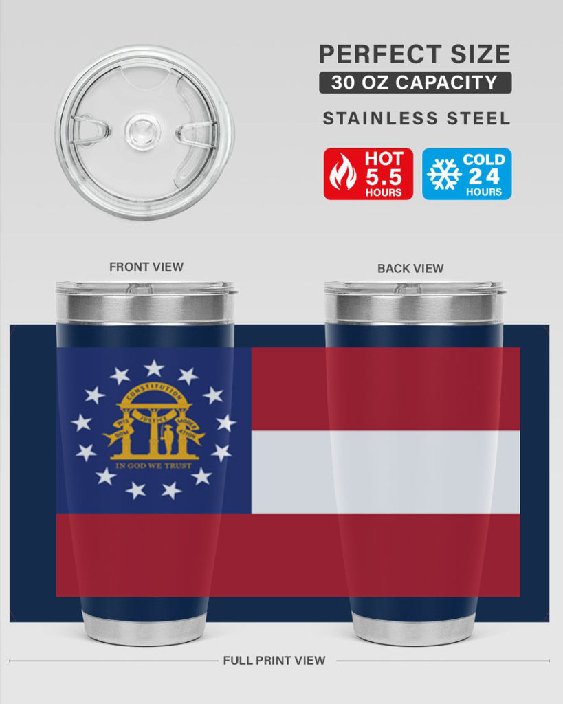 Georgia 42#- Us Flags- Tumbler