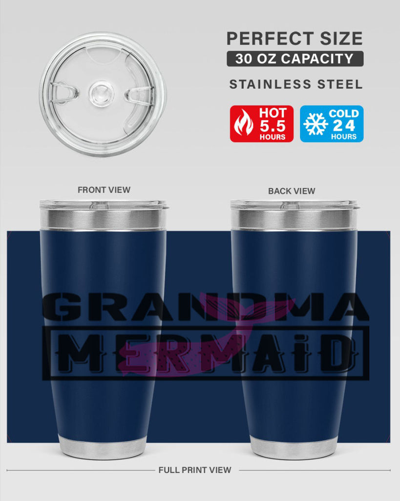 Grandma mermaid 203#- mermaid- Tumbler