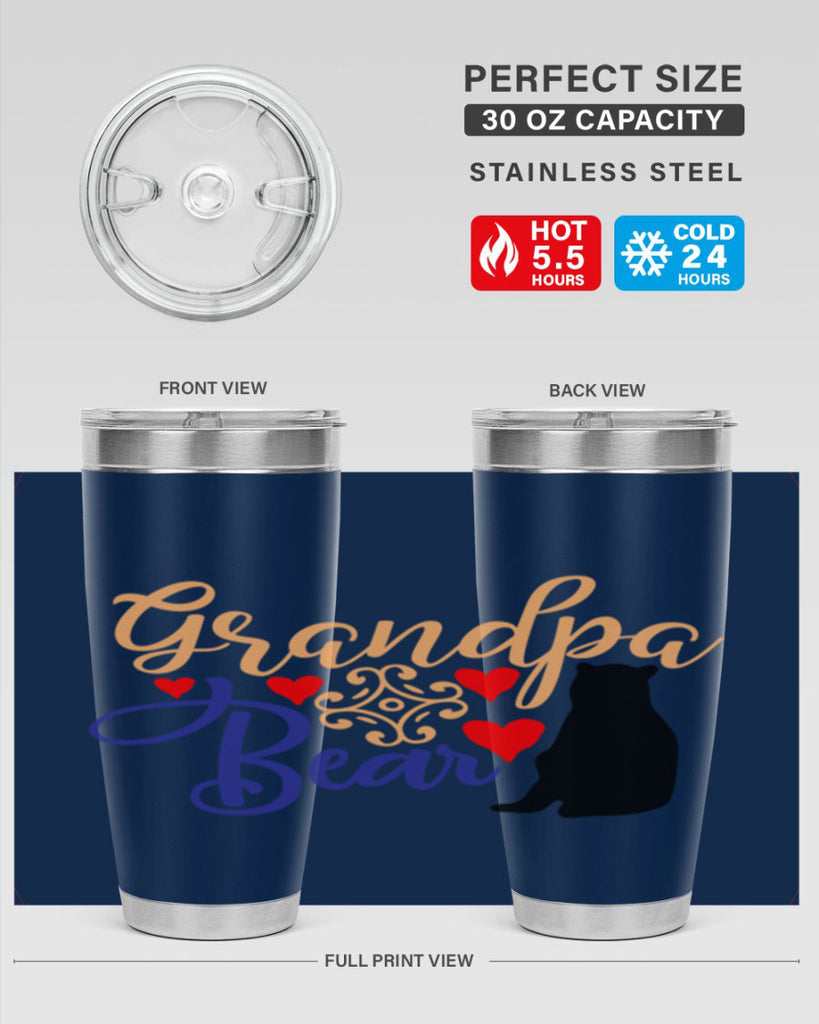 Grandpa bear 43#- grandpa - papa- Tumbler