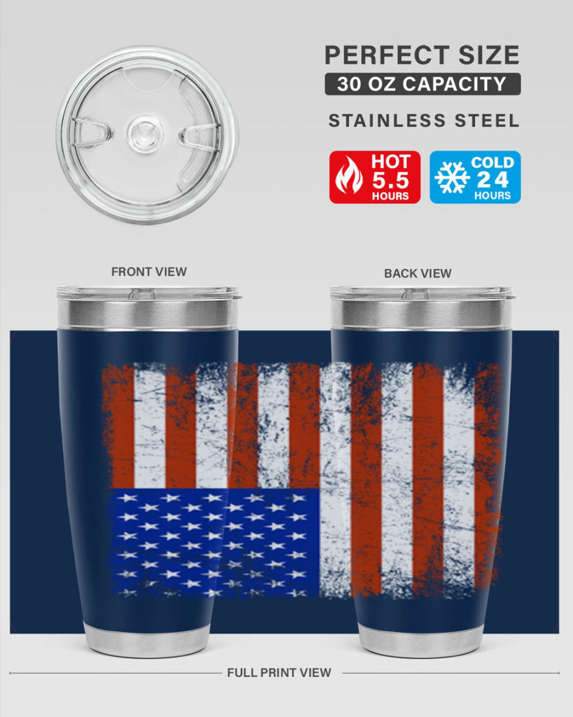 Grunge Flag 52#- Us Flags- Tumbler