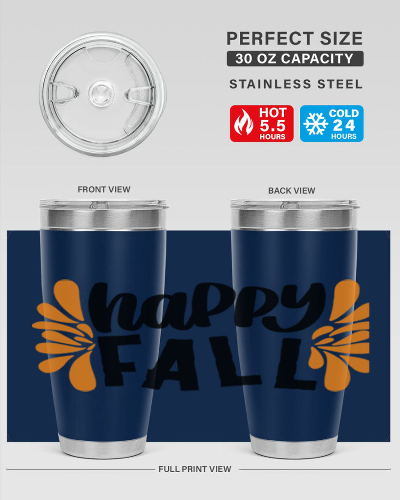 Happy Fall 491#- fall- Tumbler