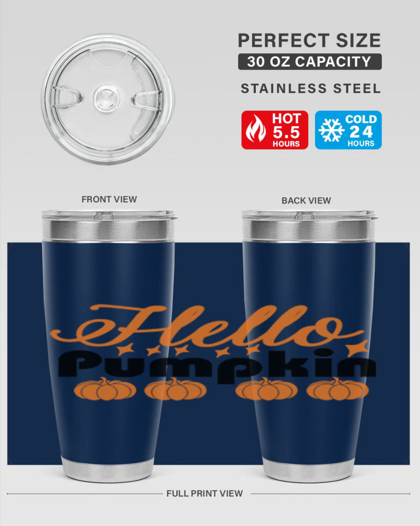 Hello Pumpkin 292#- fall- Tumbler