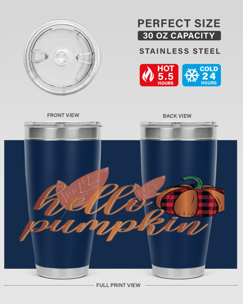 Hello Pumpkin 294#- fall- Tumbler