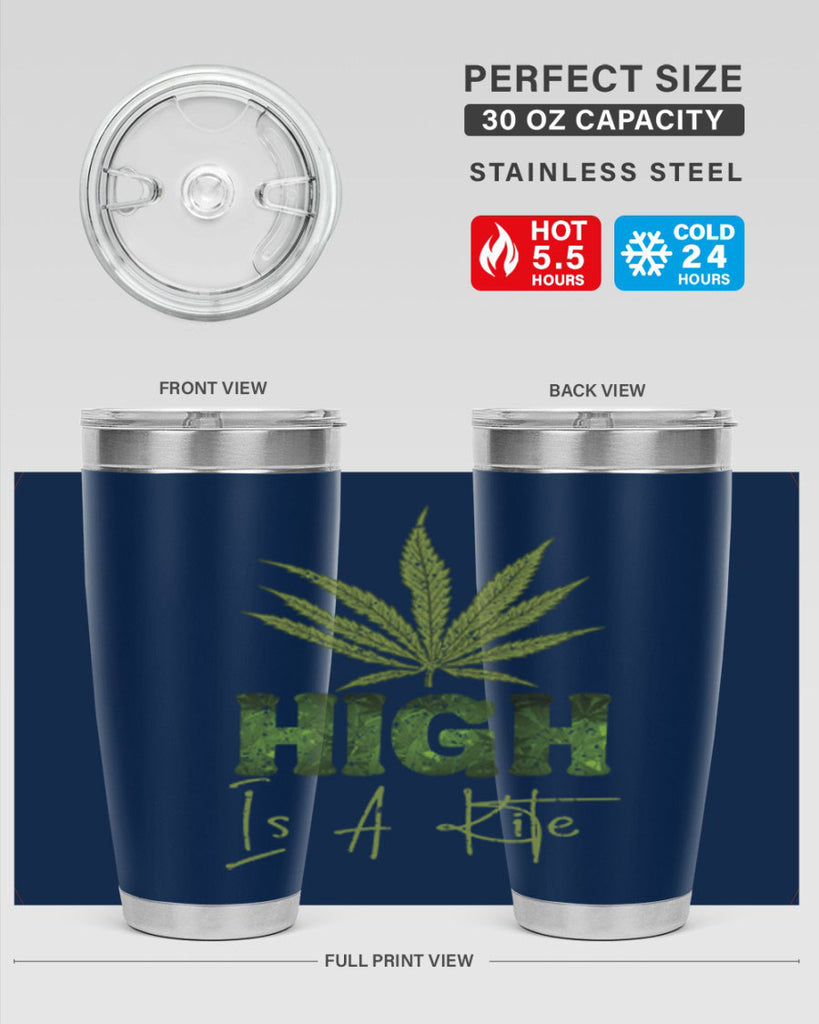 High Is A Kite Sublimation 115#- marijuana- Tumbler