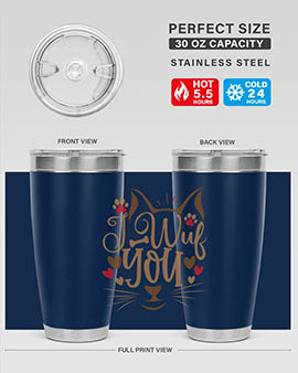 I Wuf You Style 16#- cat- Tumbler