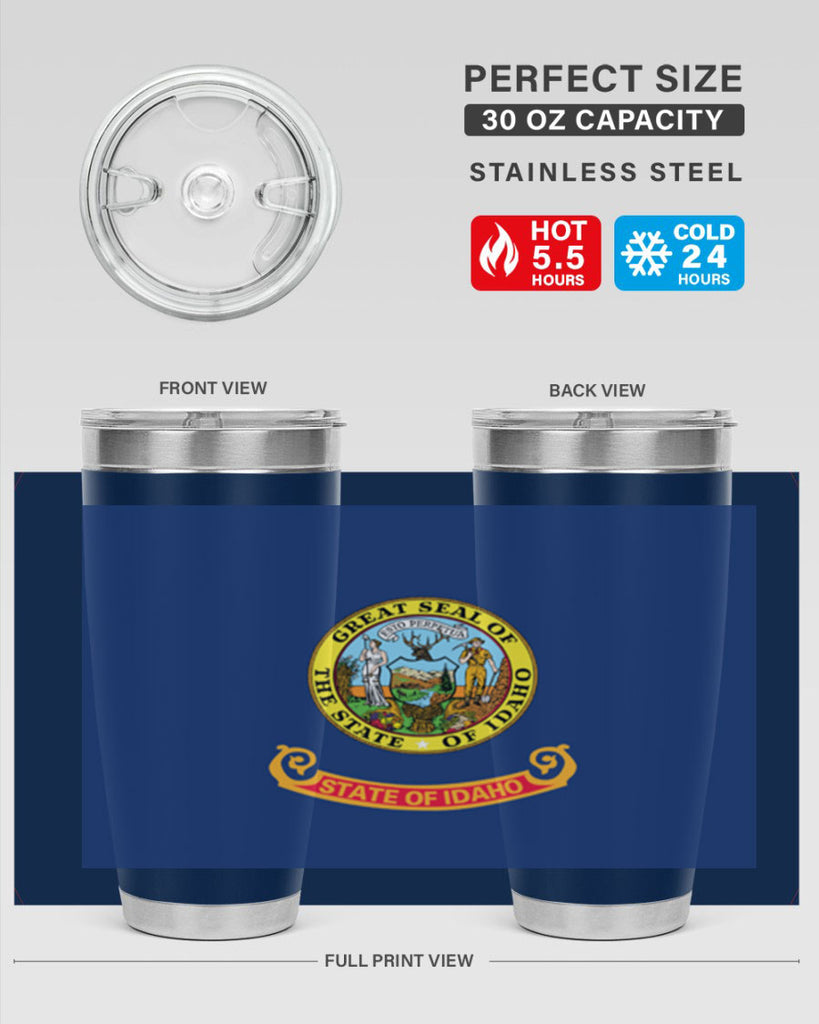 Idaho 40#- Us Flags- Tumbler