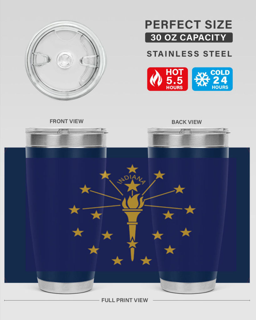 Indiana 38#- Us Flags- Tumbler