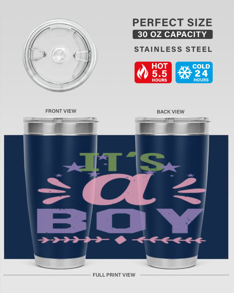 Its a boy Style 33#- baby shower- tumbler