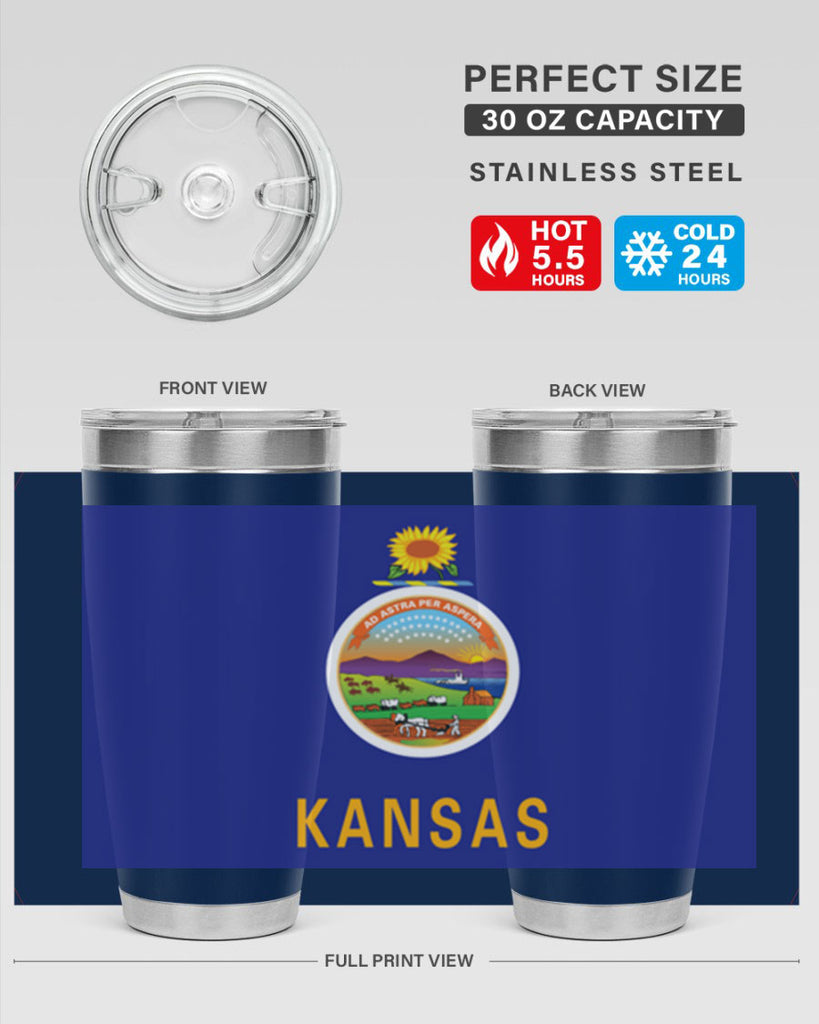 Kansas 36#- Us Flags- Tumbler