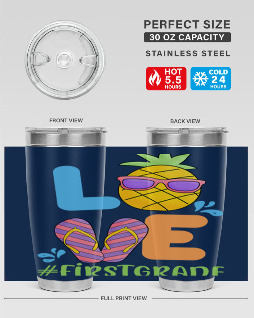 LOVE 1st Grade Summer Pineapple 8#- 1st grade- Tumbler