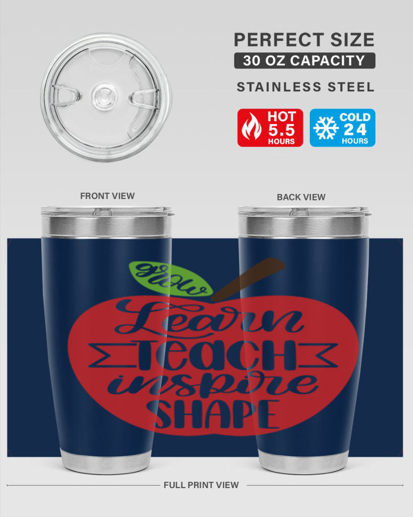 Learn Teach Inspire Shape Style 68#- teacher- tumbler