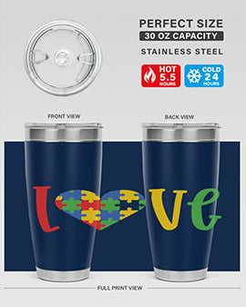 Love Style 30#- autism- Tumbler