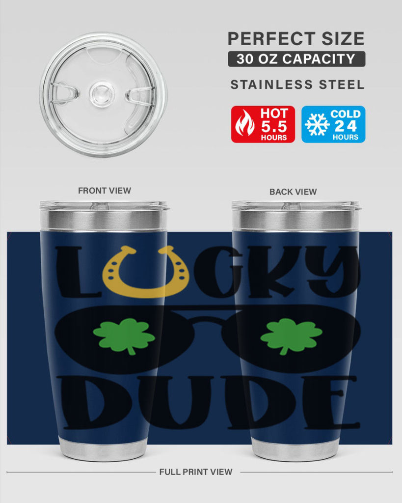 Lucky Dude Style 57#- St Patricks Day- Tumbler