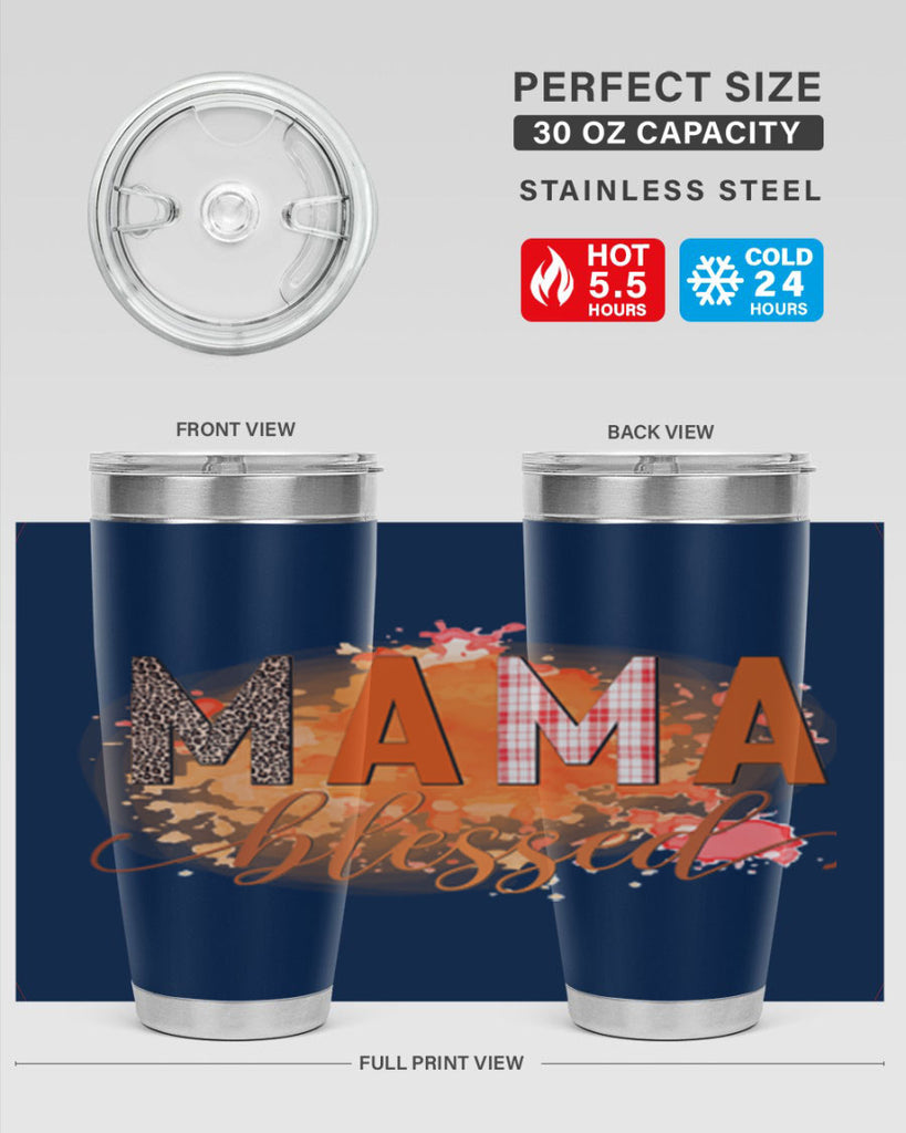 Mama Blessed 418#- fall- Tumbler