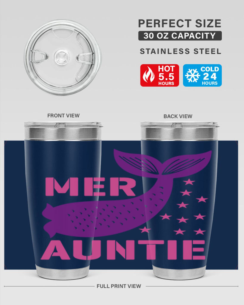 Mer Auntie 320#- mermaid- Tumbler