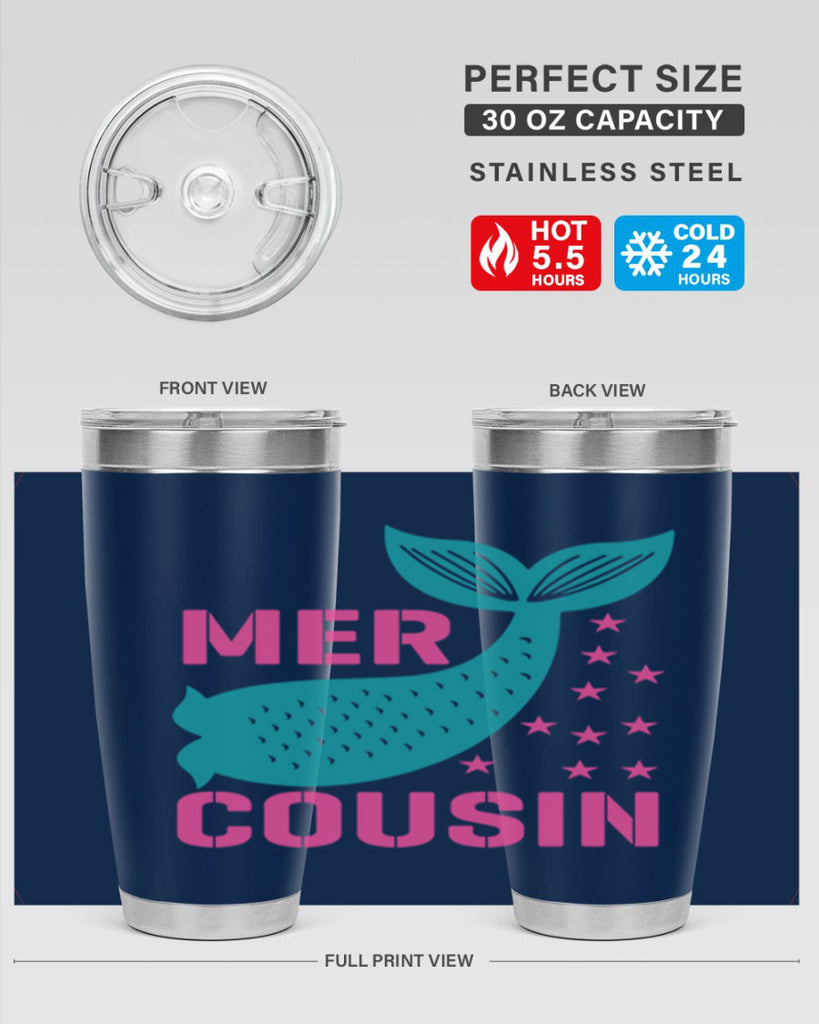 Mer Cousin 324#- mermaid- Tumbler