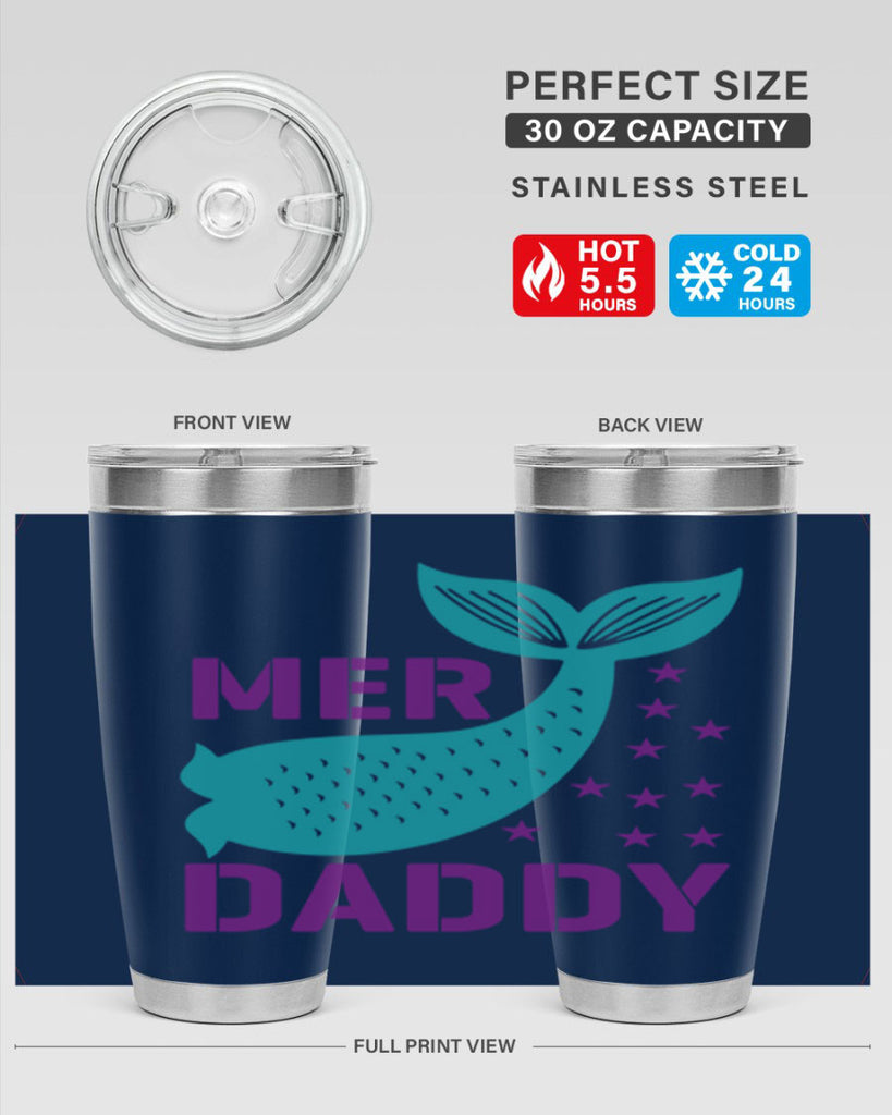 Mer Daddy 326#- mermaid- Tumbler