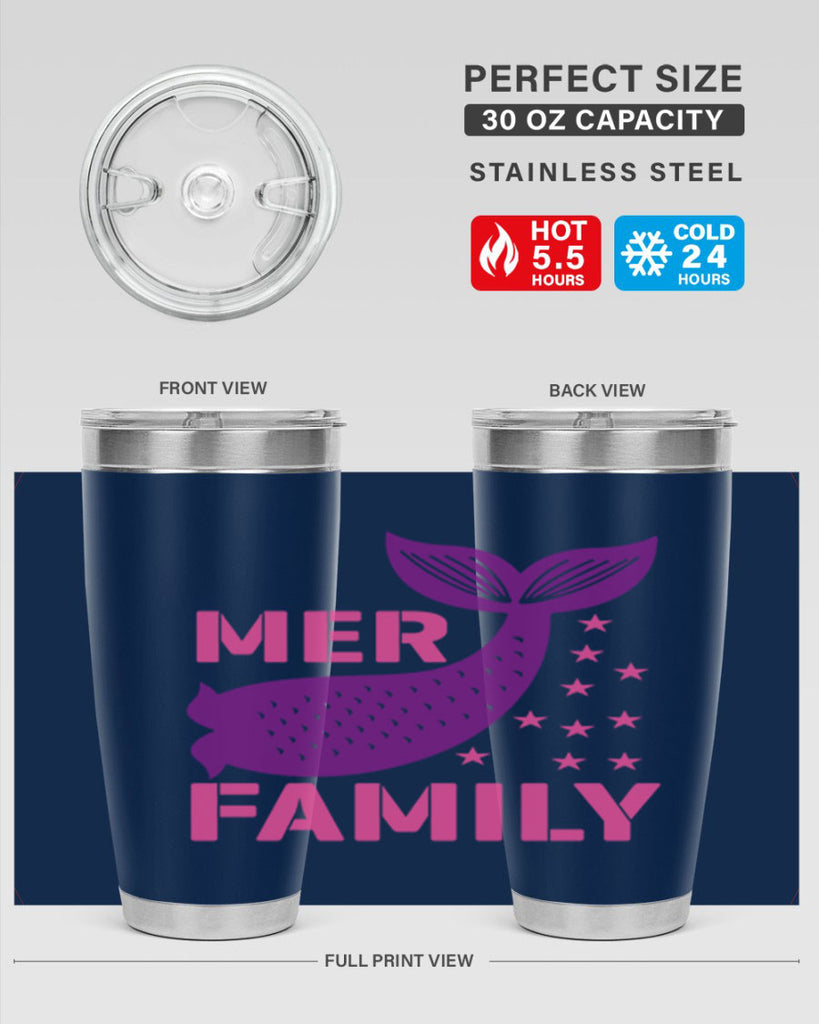 Mer Family 327#- mermaid- Tumbler