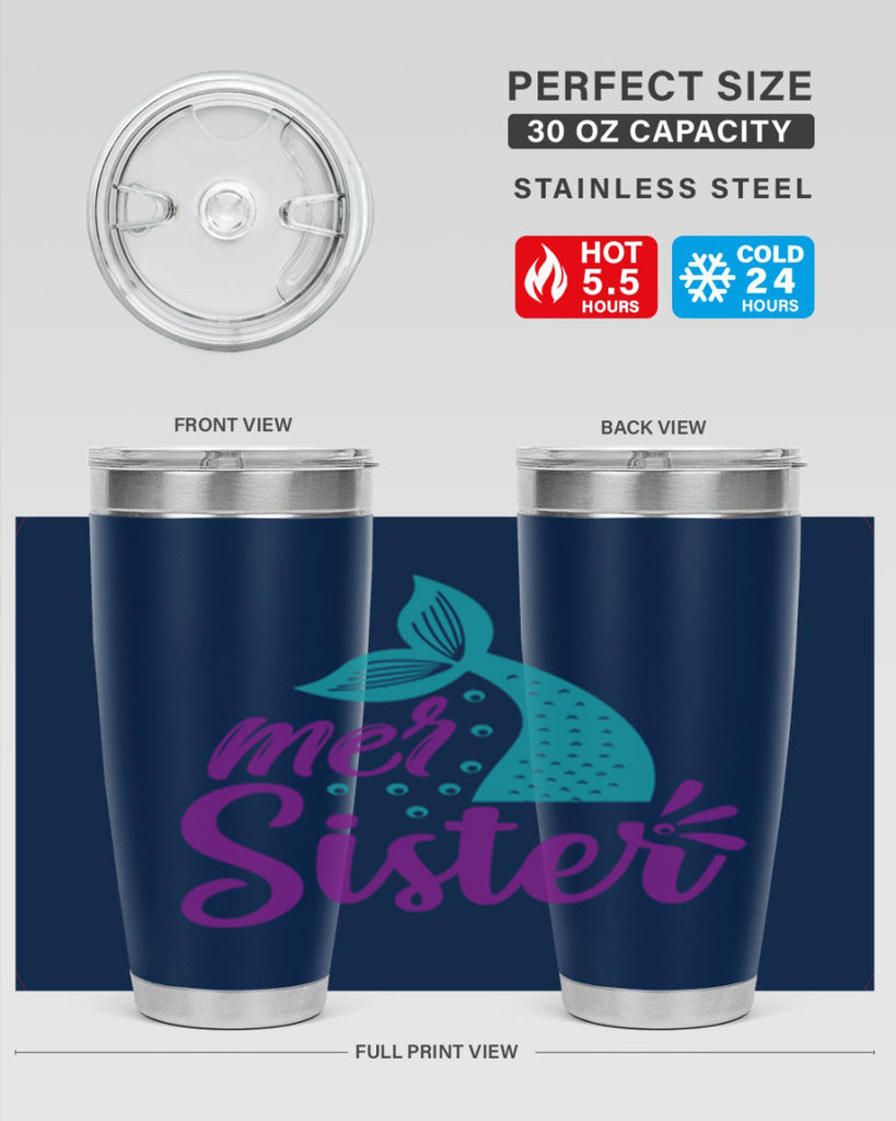 Mer Sister 346#- mermaid- Tumbler