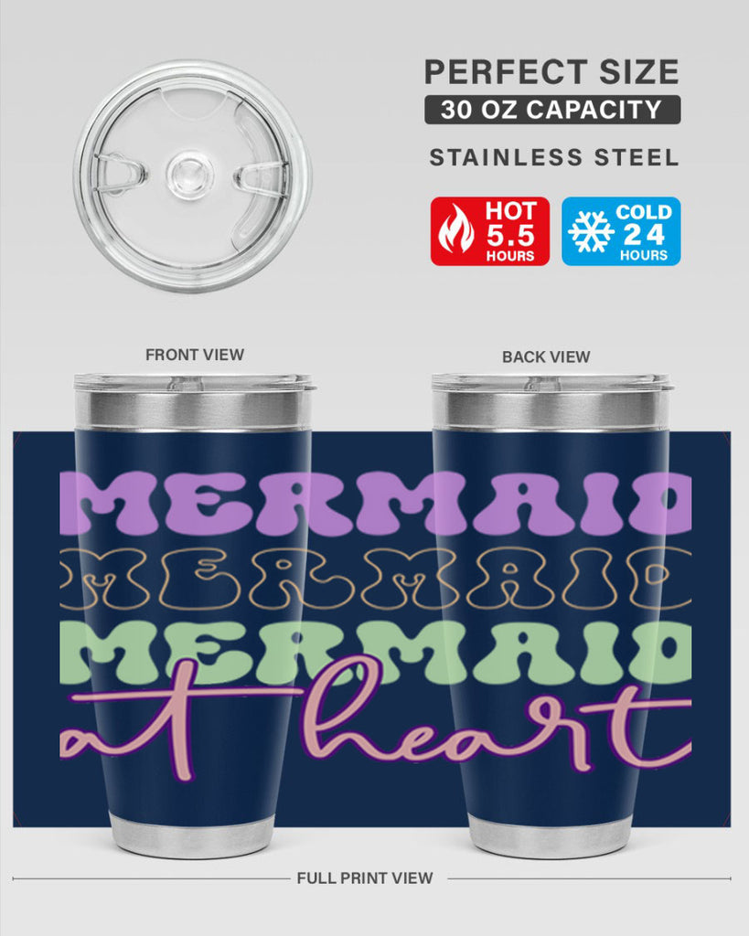 Mermaid At Heart 394#- mermaid- Tumbler