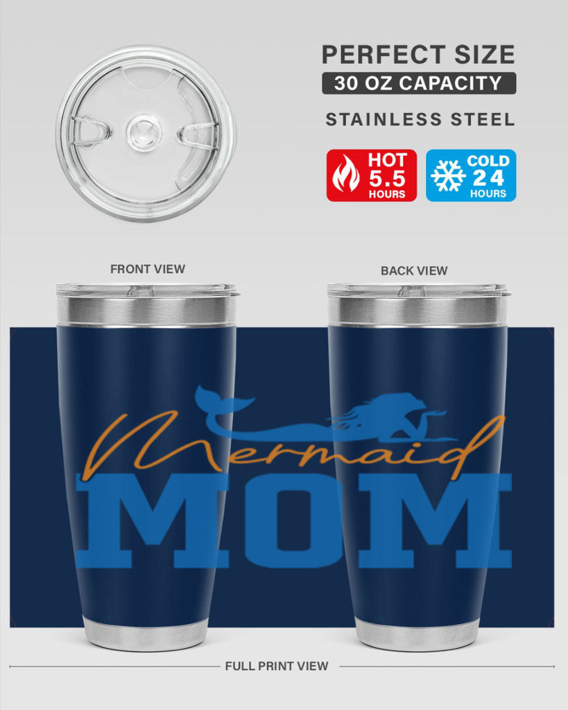 Mermaid Mom 375#- mermaid- Tumbler