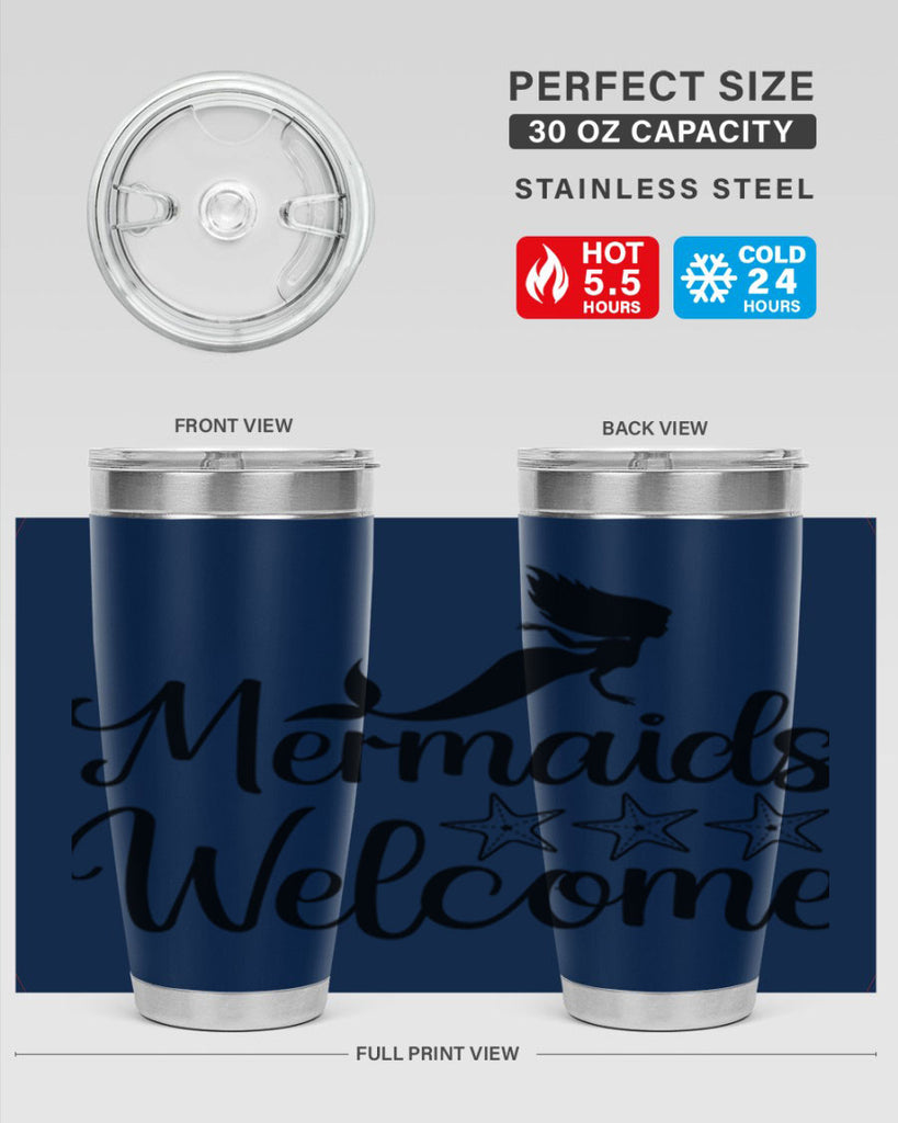 Mermaids welcome 498#- mermaid- Tumbler