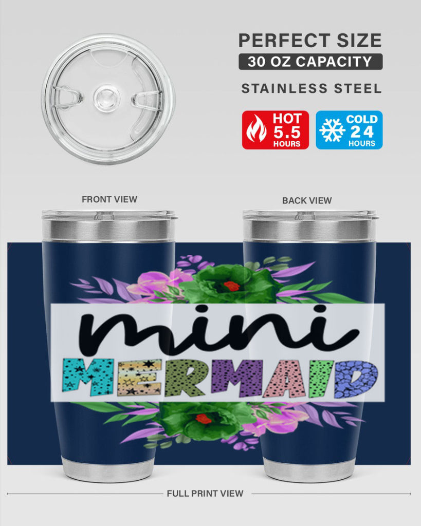 Mini Mermaid 505#- mermaid- Tumbler