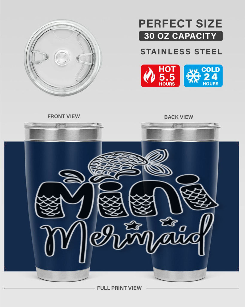 Mini Mermaid 508#- mermaid- Tumbler