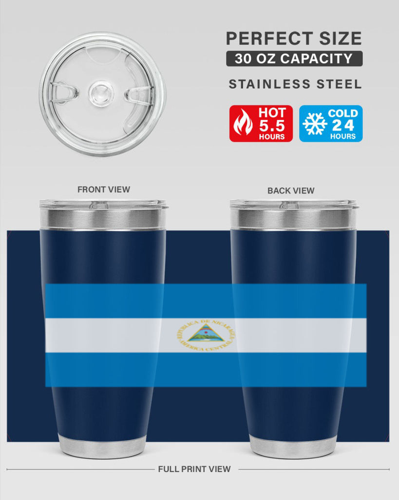 Nicaragua 73#- world flags- Tumbler