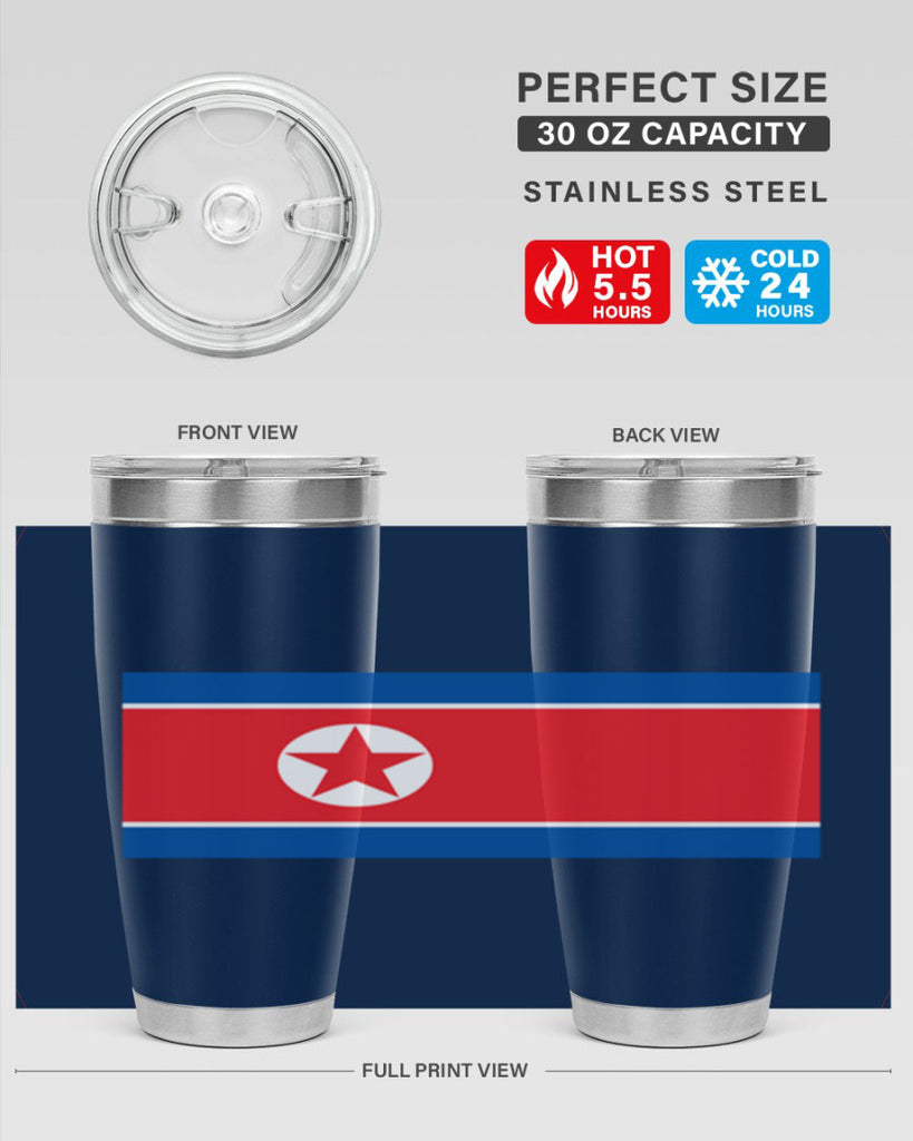 North Korea 70#- world flags- Tumbler