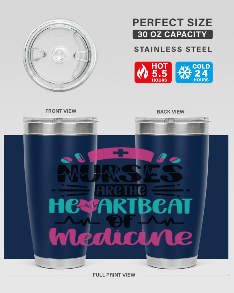 Nurses Are The Heartbeat Style Style 90#- nurse- tumbler