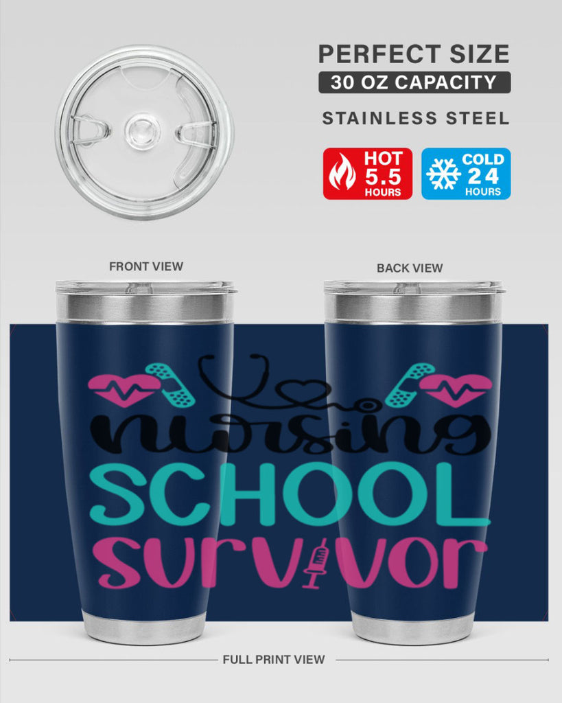 Nursing School Survivor Style Style 63#- nurse- tumbler