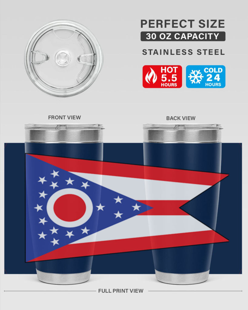 Ohio 17#- Us Flags- Tumbler